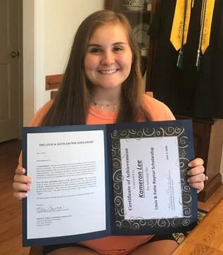 2020 scholarship recipient, Kameron Lee