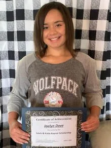 2020 scholarship recipient, Jaelyn Dove
