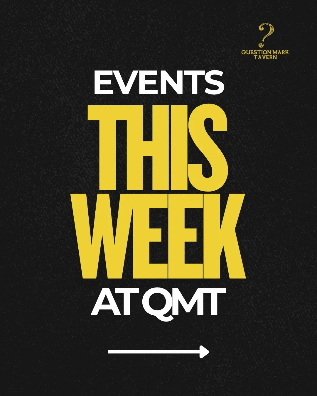 🔥 Another week at QMT 👇

🎤 Karaoke
🌮 Taco
🎱 Bingo
🎧 Open Decks
🍗 Wings
🧠 Trivia
😂 Comedy
🎶 + more all week long

Something every night. No excuses. 😏

📍 Question Mark Tavern | SoMa

👉 Check the calendar &amp; plan your week

#QuestionMar