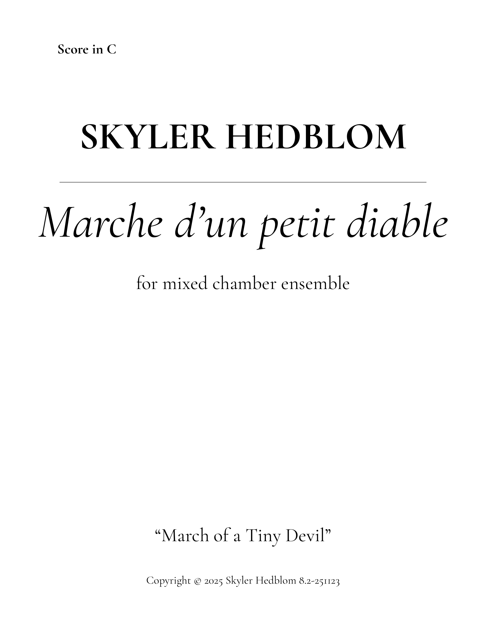 Marche d'un petit diable