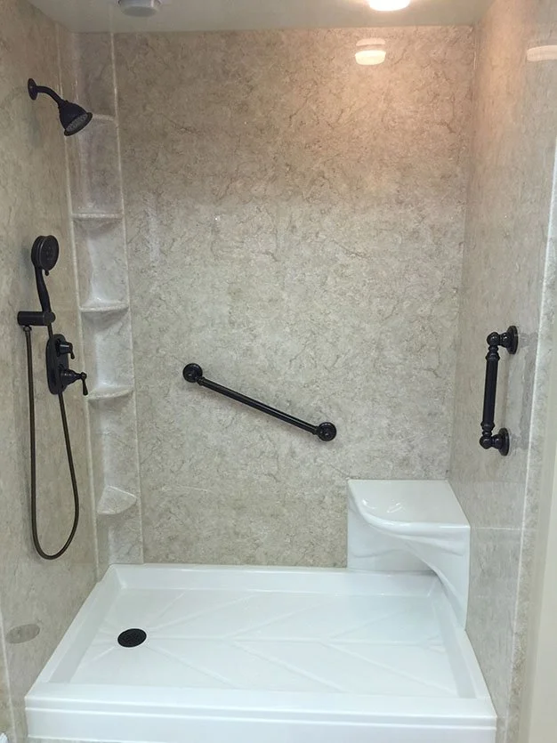 handicapped shower installation