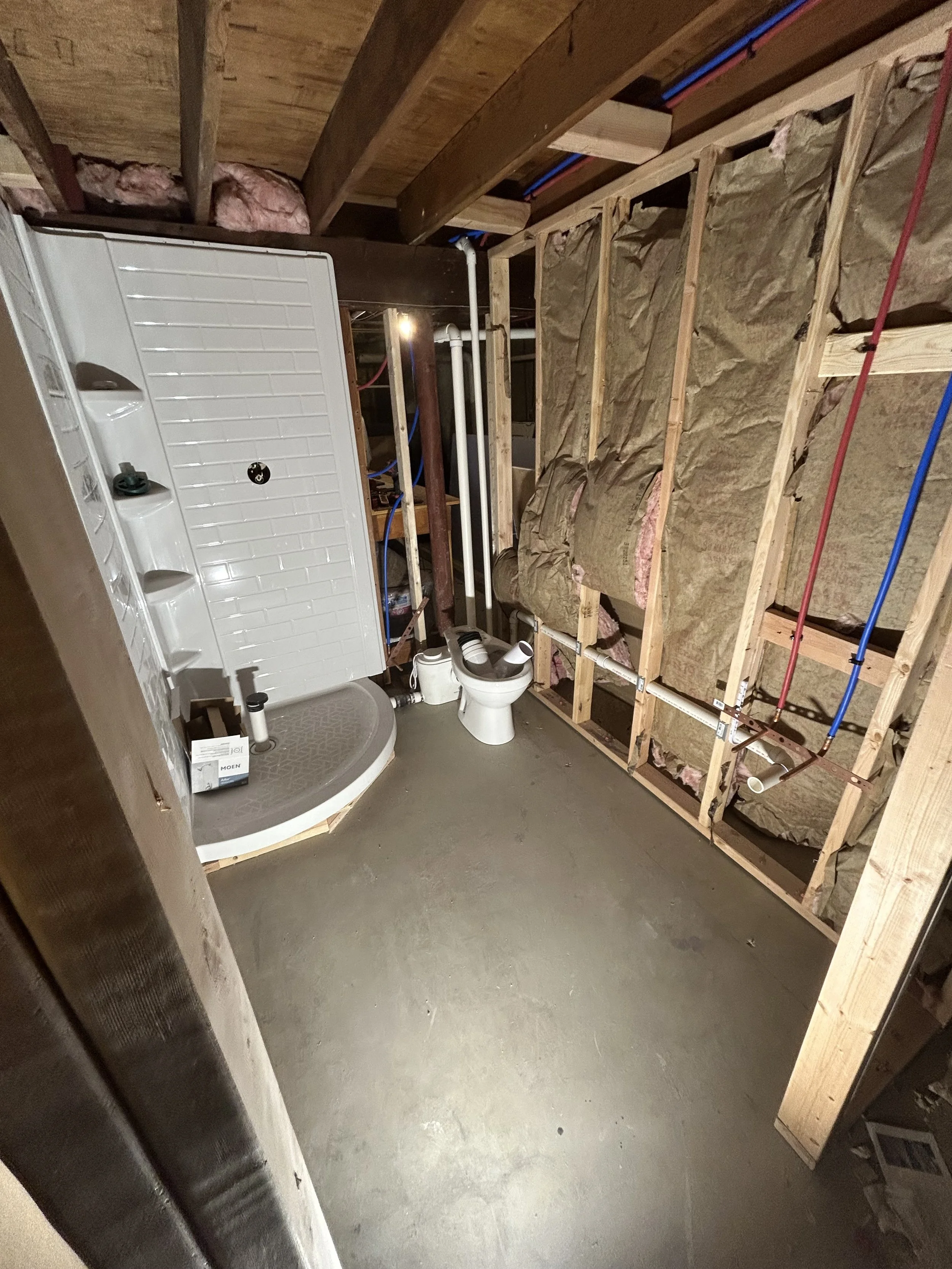 sani flow up flush toilet addition 