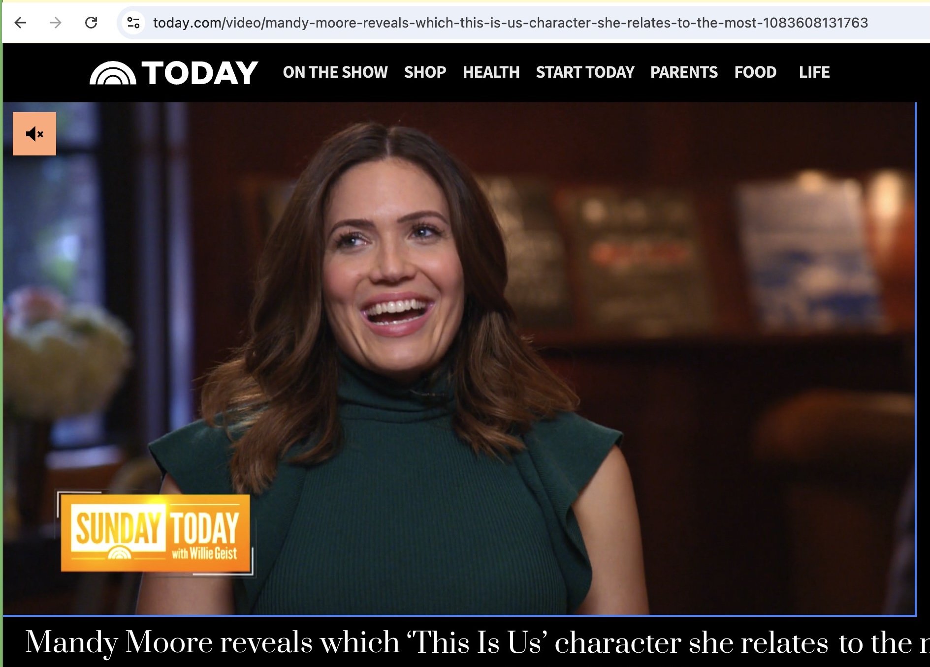 Mandy Moore Sunday Today (Geist, Willie) Oct 28, 2017 Mandy Moore Sunday Today (Geist, Willie) Oct 28, 2017