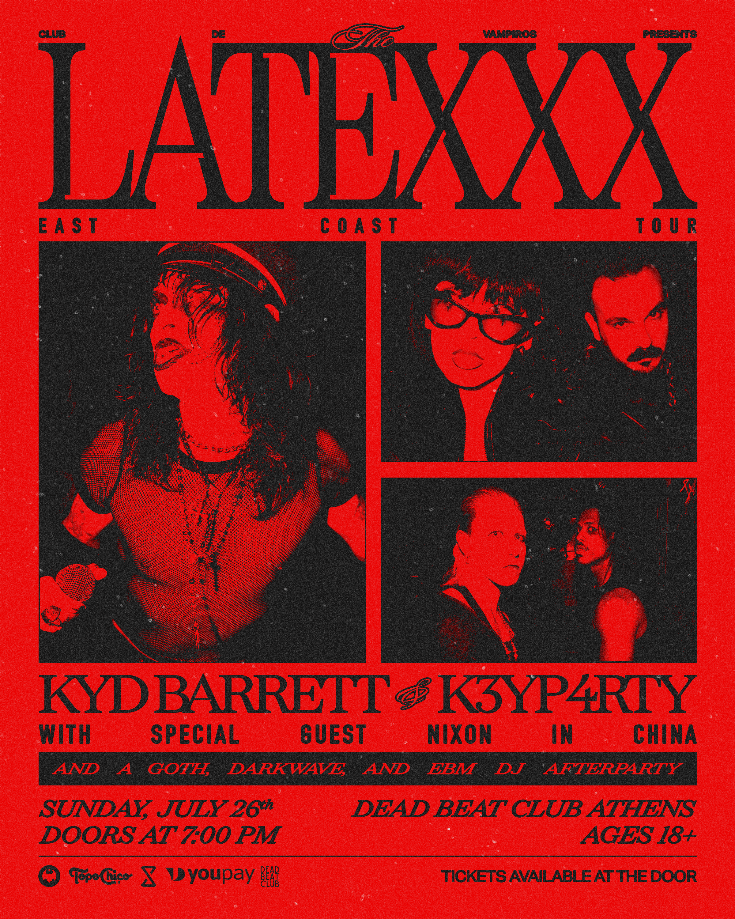 Club De Vampiros Presents: LateXXX featuring KydBarrett and KY3P4rty