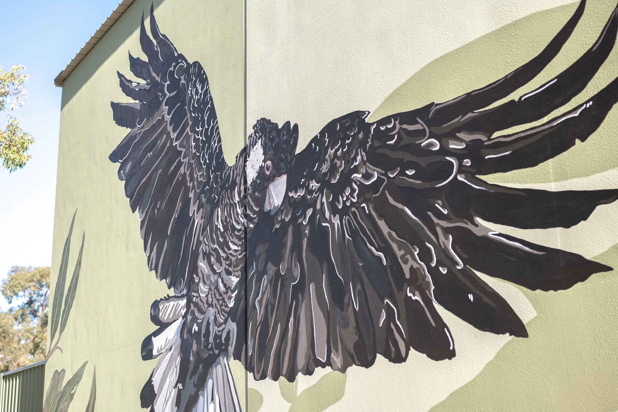 Native Western Australian commercial mural painted by Annabelle Denniss at Royal Fremantle Golf Course