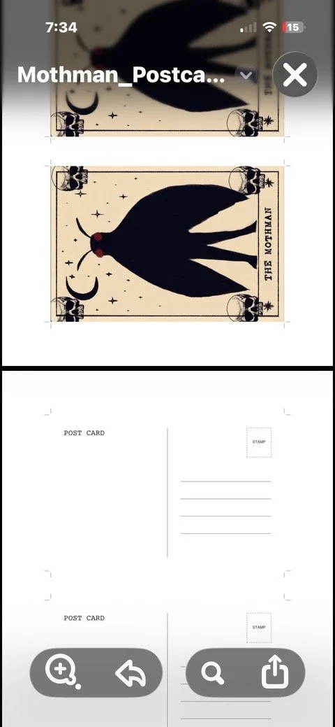 The Mothman Tarot: Postcard