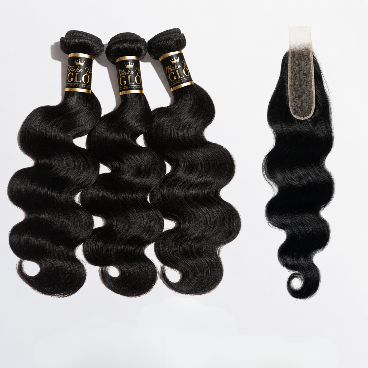 Luxe Virgin Body Wave 3 Pc + 2x6 HD Lace Closure