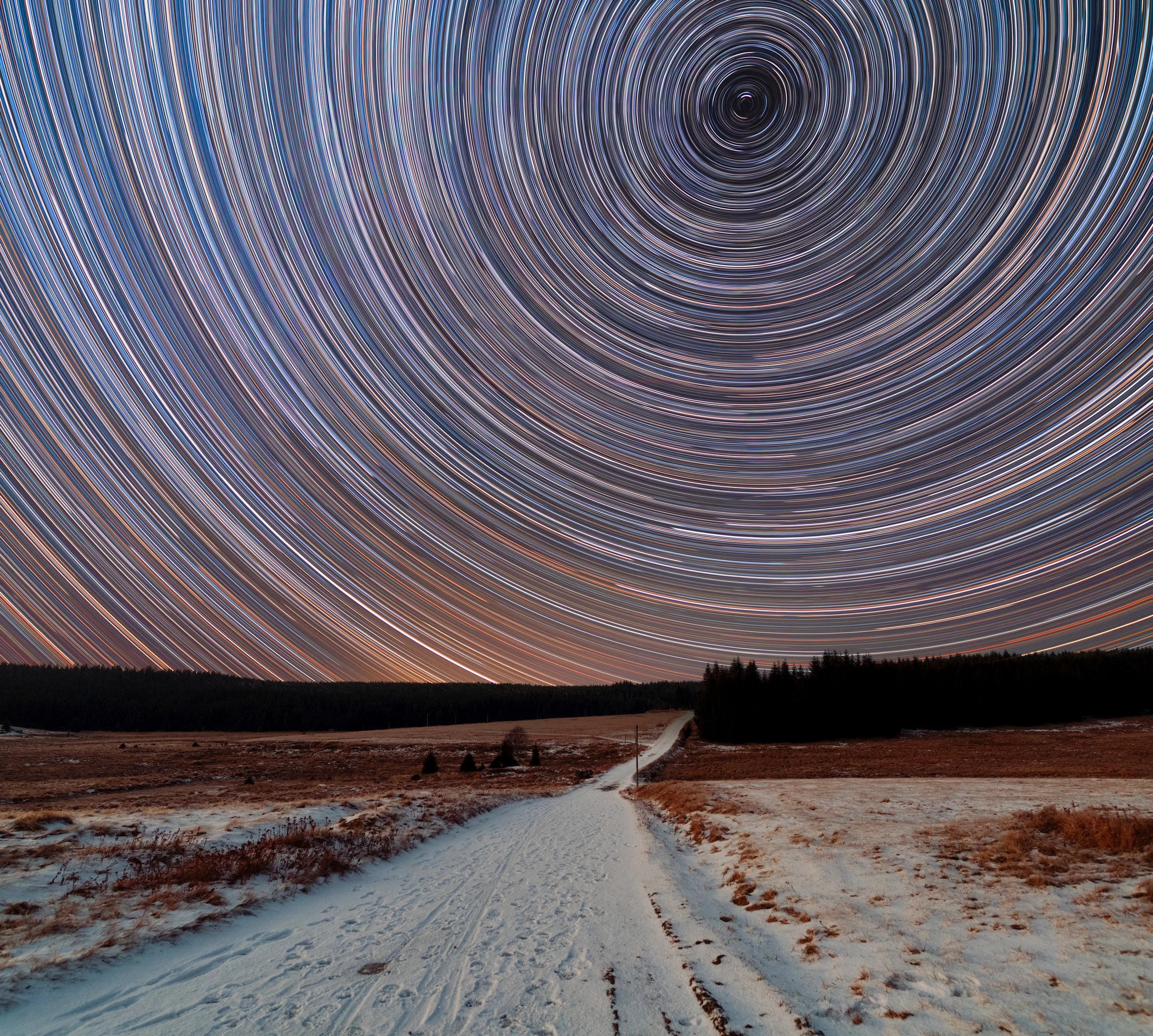 STARTRAIL IN IZERA MOUNTAINS