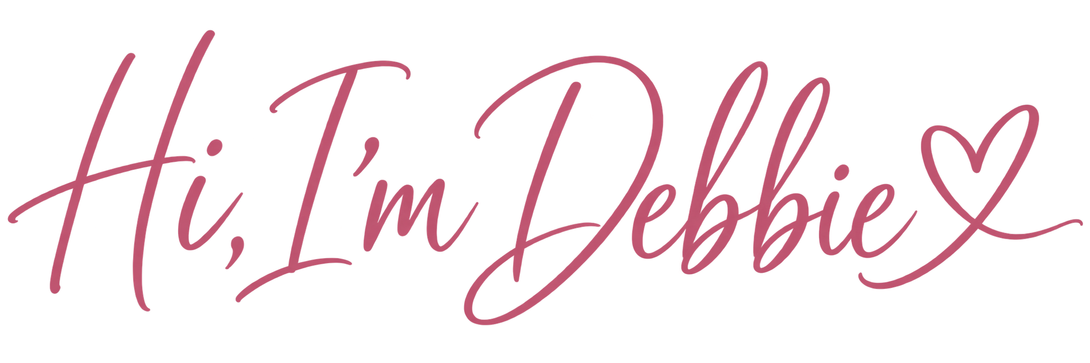Pink cursive text that says "Hi, I'm Lexie" with a small heart at the end.