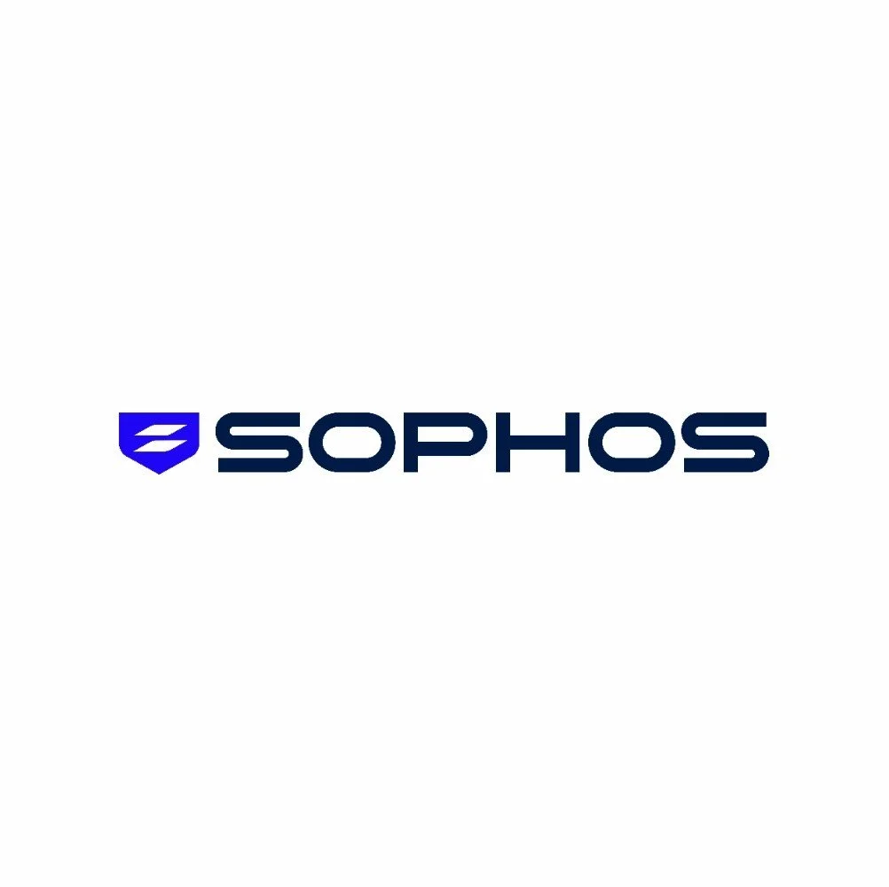 Sophos logo with a shield icon and the company name in bold blue letters.