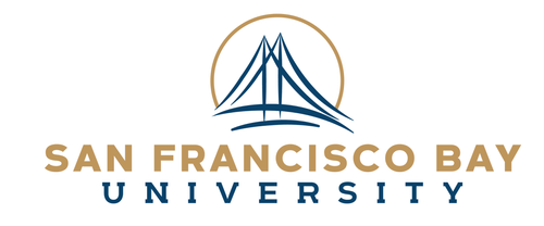 San Francisco Bay University logo with a stylized bridge illustration above the university name.
