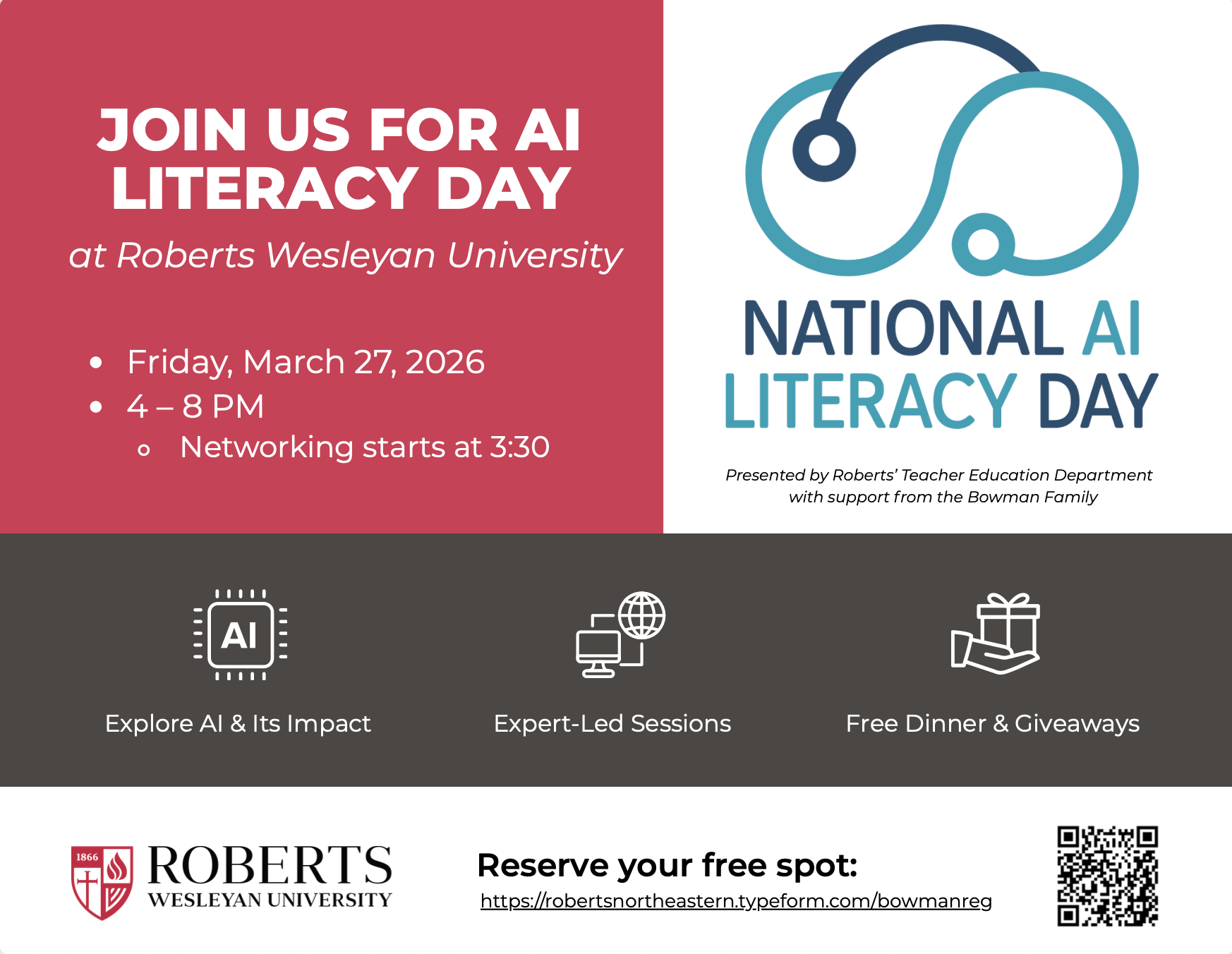 Roberts Wesleyan University Inaugural AI Literacy Day
