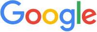 Google logo with colorful letters on a white background.