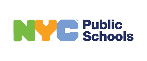 NYC Public Schools logo with colorful letters and dark blue text.