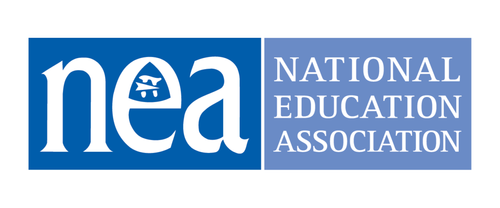 The logo of the National Education Association, featuring the acronym 'nea' with a stylized eagle inside the letter 'e', and the full name written beside it.