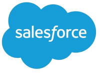 Salesforce logo in blue with white text
