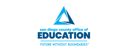 Logo of the San Diego County Office of Education with a pyramid-like graphic and the tagline "Future Without Boundaries"
