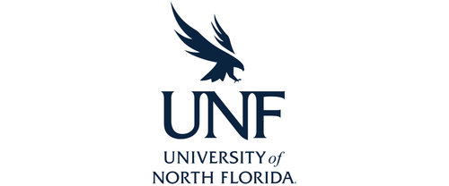 University of North Florida logo with a stylized eagle and text.