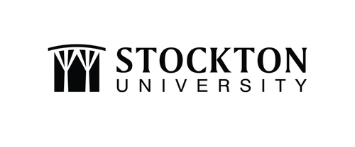 Stockton University logo with a bridge icon and the university name.