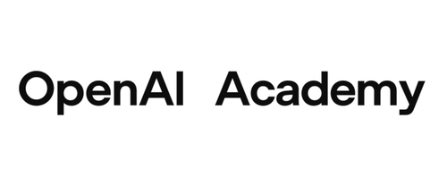 OpenAI Academy logo with black text on a white background