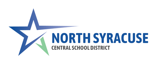 North Syracuse Central School District logo with a stylized star in blue and green, and the district name in blue and black text.