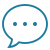Speech bubble icon indicating conversation