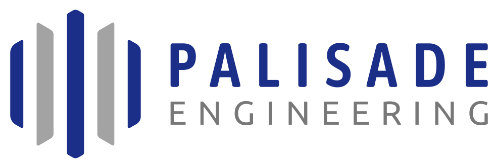 Palisade Engineering logo with vertical blue and gray bars and the company name in blue and gray text.