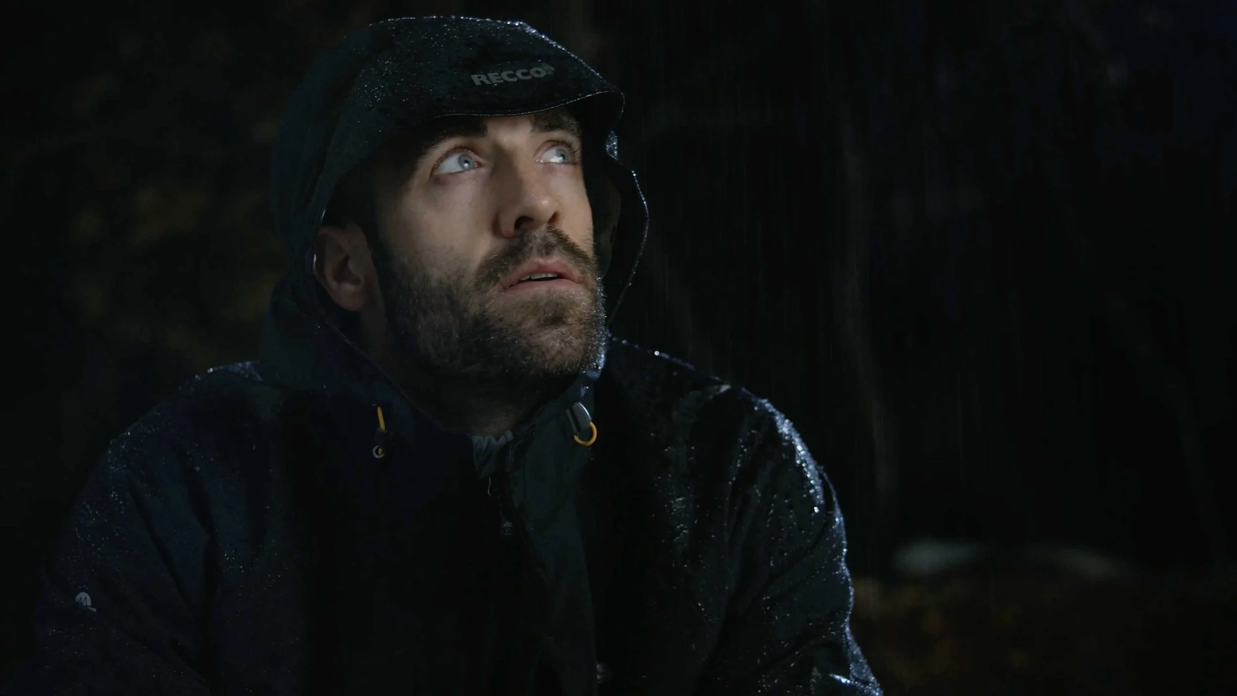 Eastern Mountain Sports commercial featuring a man wearing a Nor’easter jacket in the rain