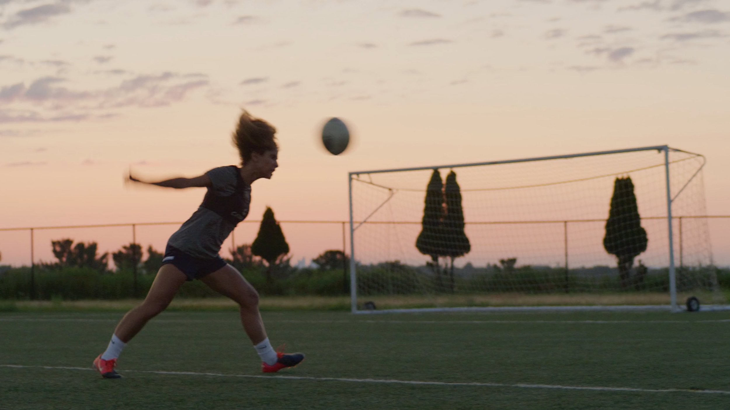 A woman practices in a Catapult Sports ad