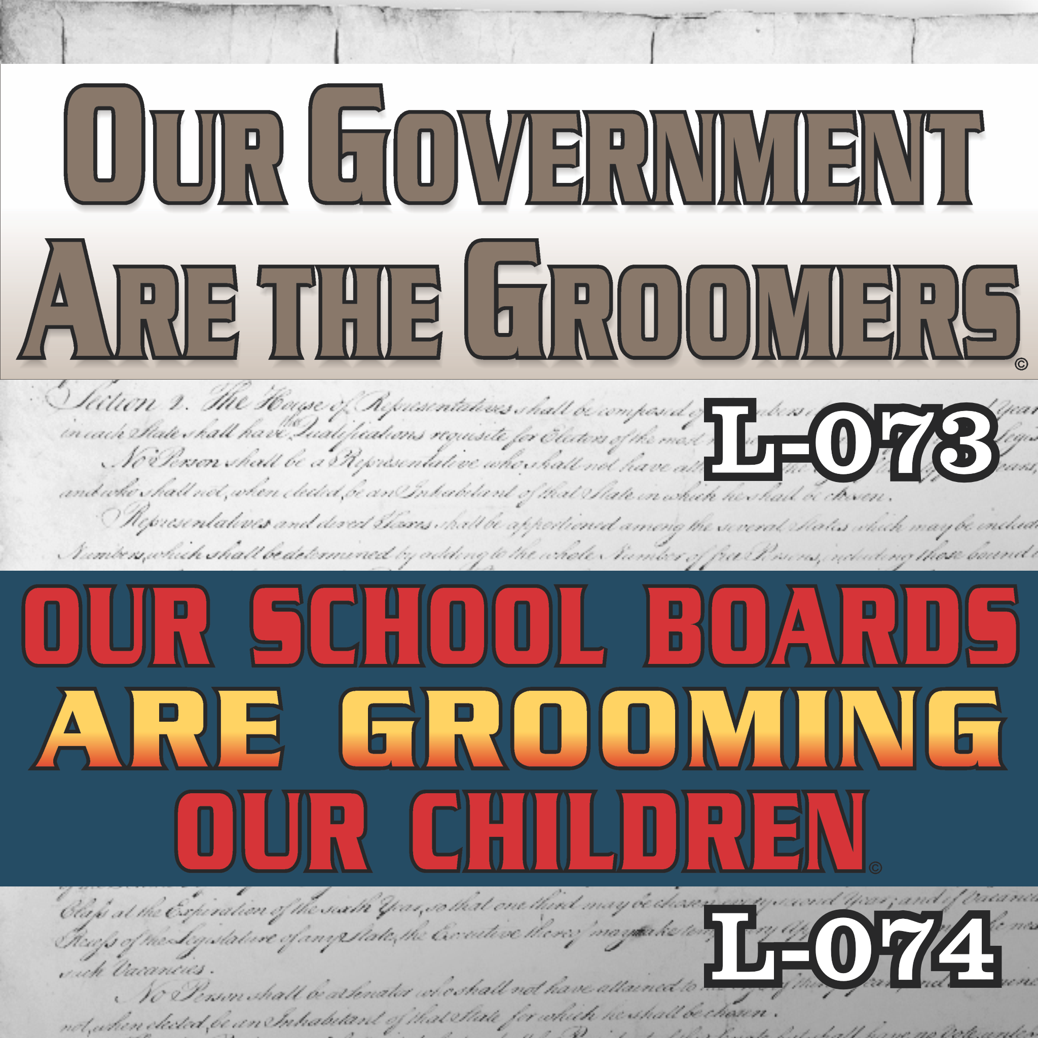 MAGNET SET 11" X 3.5" 73 74