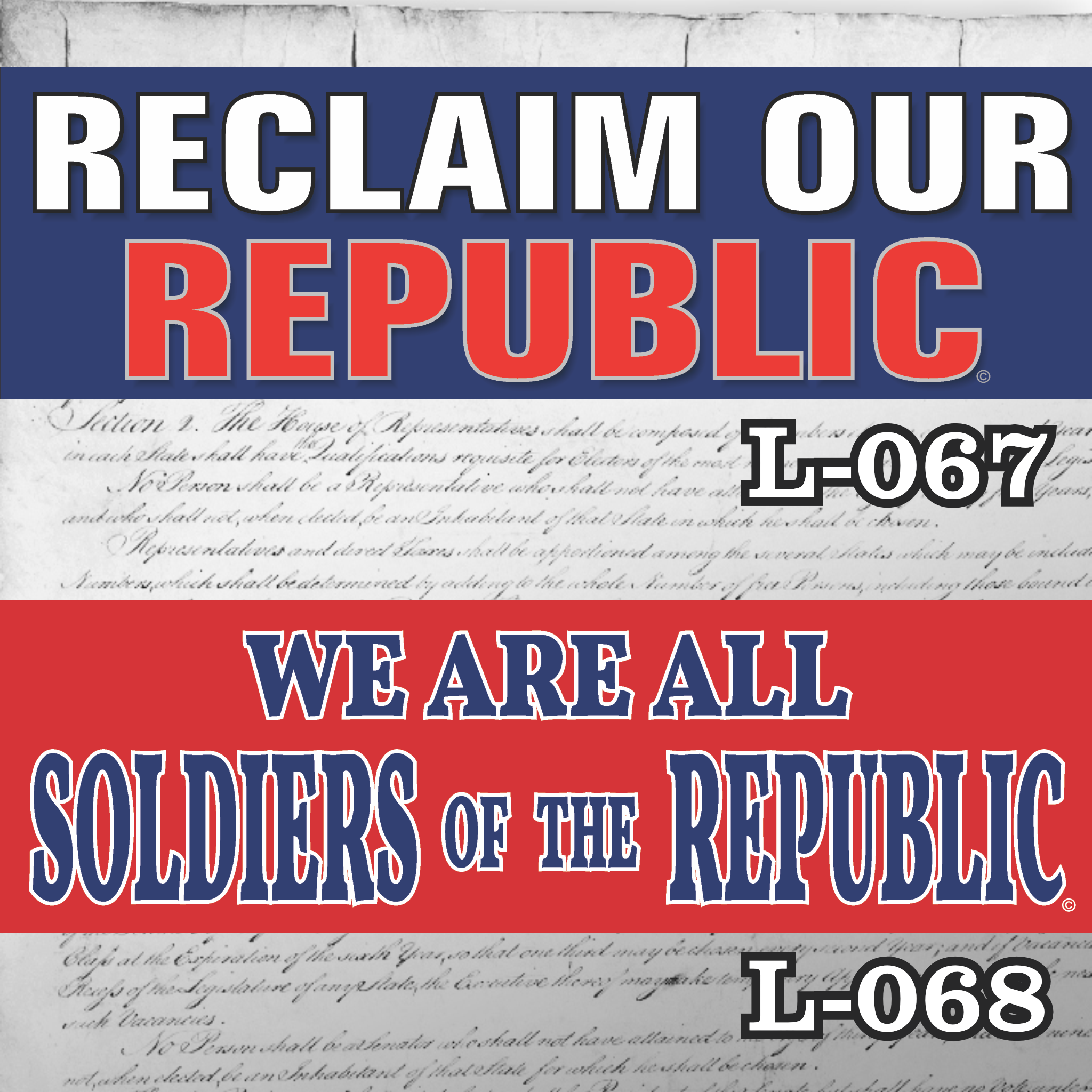 MAGNET SET 11" X 3.5" 67 68