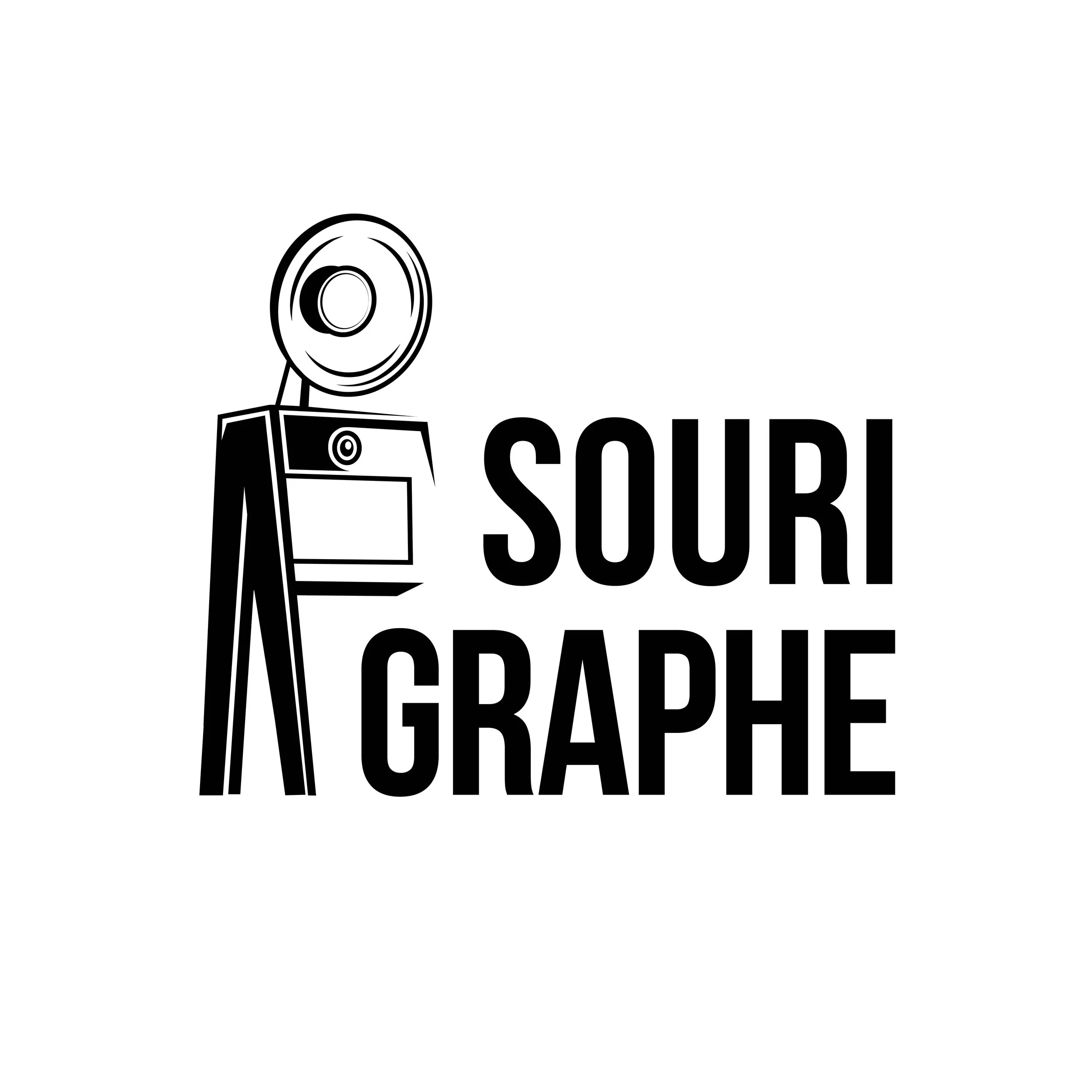 Logo noir et blanc d'une personne avec un casque, un microphone, et des écouteurs, accompagné du texte 'OPEN SOUR'.