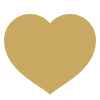 Gold heart shape icon