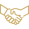 Illustration of two hands shaking.