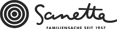 Logo der Familienbäckerei Scanette mit Text und Kreisdesign.