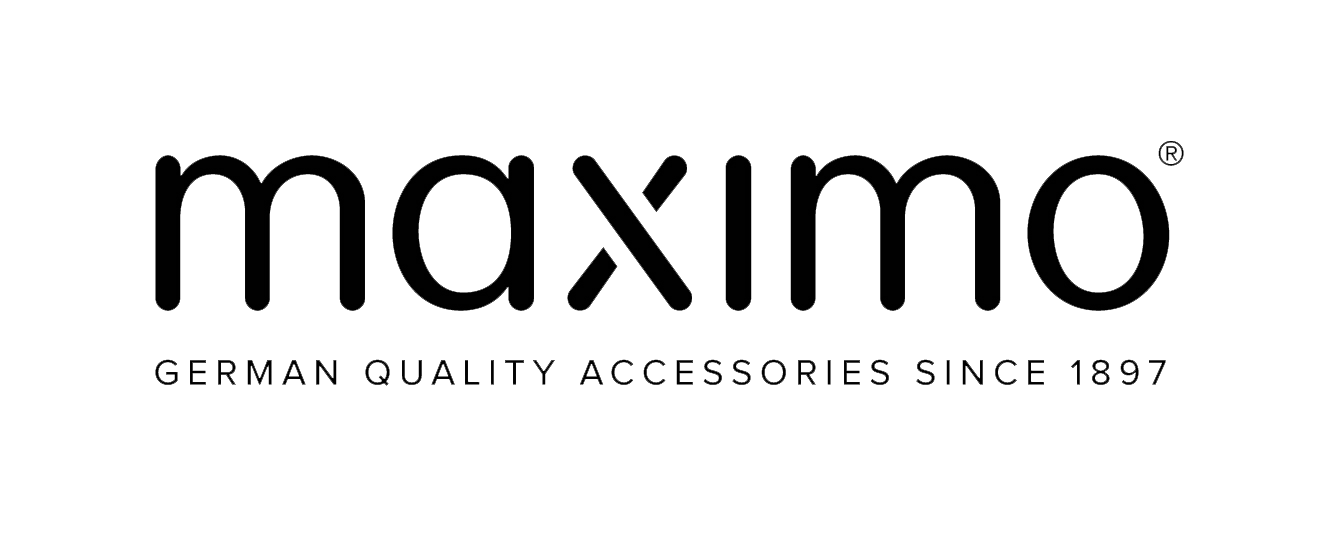 Das Bild zeigt das Maximo-Logo mit dem Slogan "G - MAN Q.J.A. Y ACCESSORIES SINCE '89" darunter.