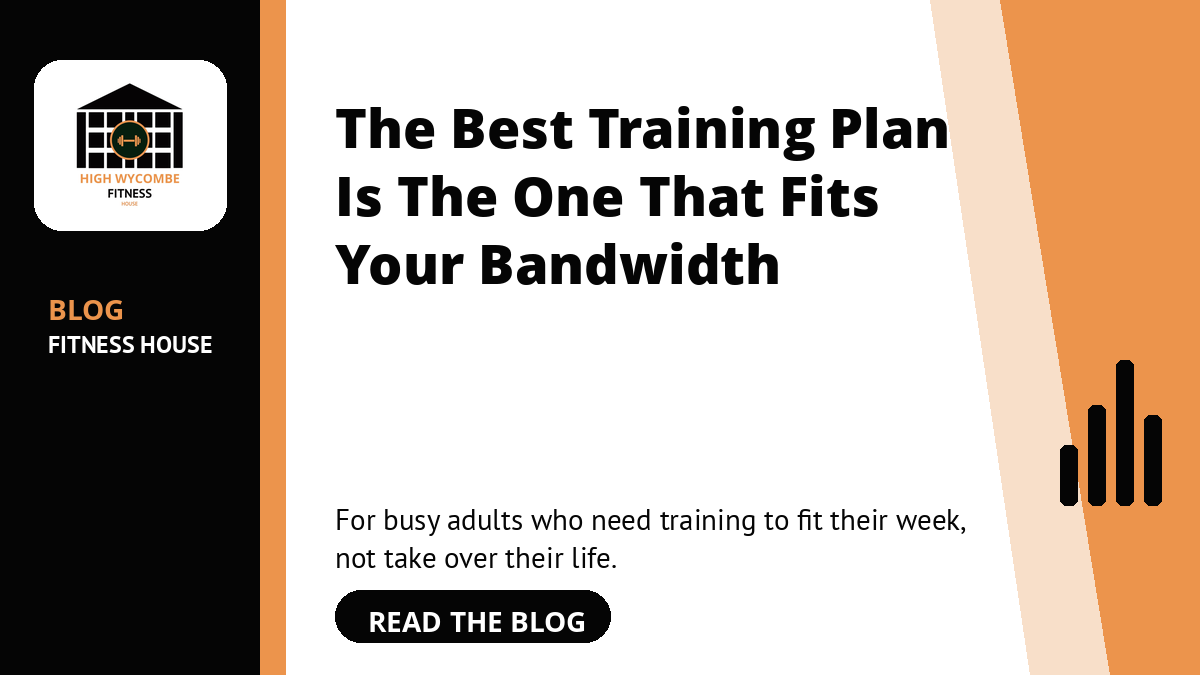 The Best Training Plan Is The One That Fits Your Bandwidth