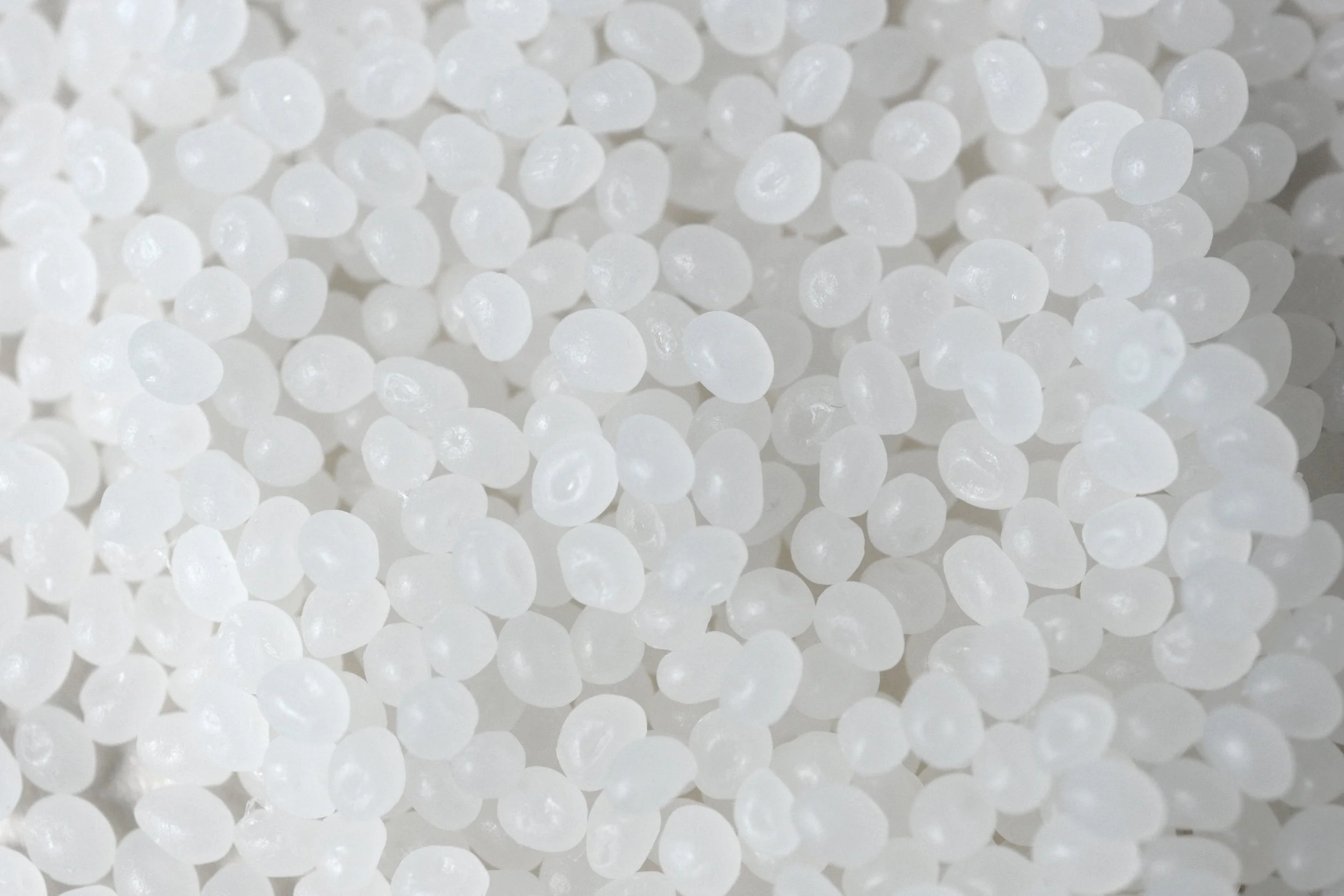 White bio-pomymer pellets