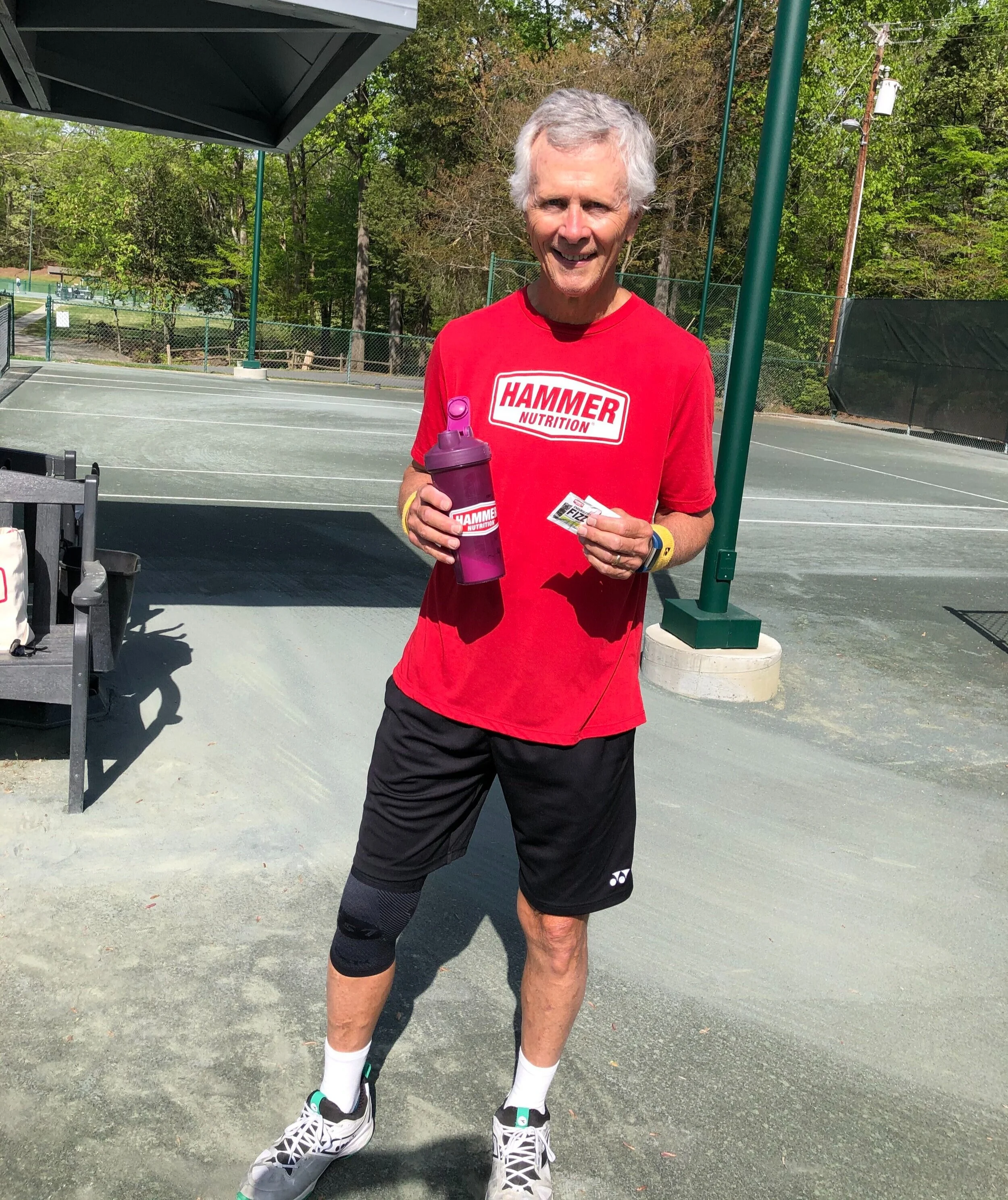 Keith on court with Hammer Fizz Electrolytes
