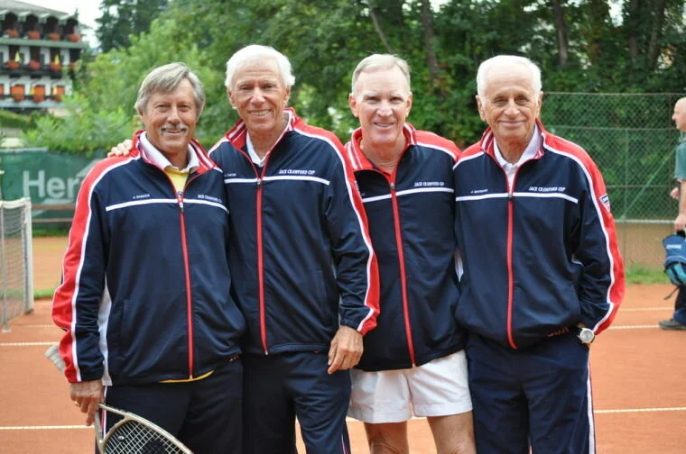 ITF Super Seniors US Team: (left to right) Jimmy Parker, Allan Carter, Fred Drilling and Joe Bachmann.