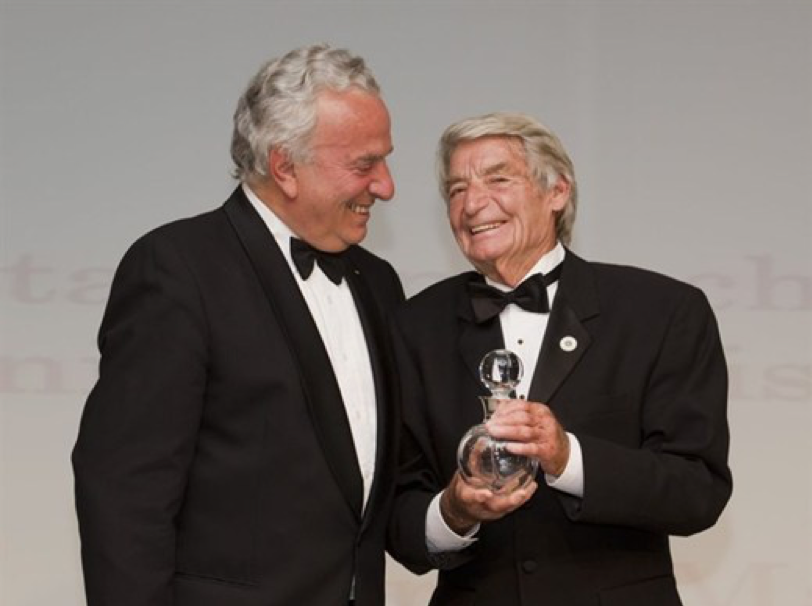 ITF President Francesco Ricci Bitti and Lorne Main at the World Champions Dinner Photo Courtesy of ITF