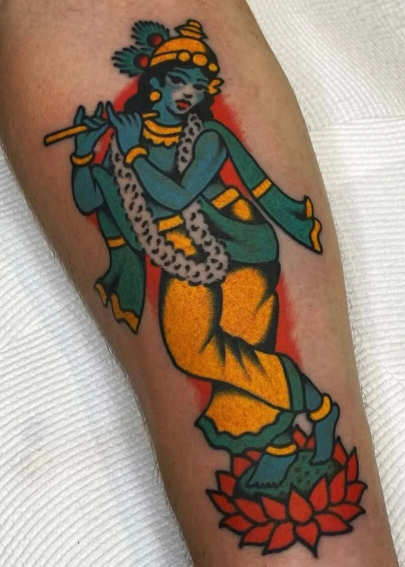 Mitch Oscar Sydney Traditional Tattoo Khrishna Hindu