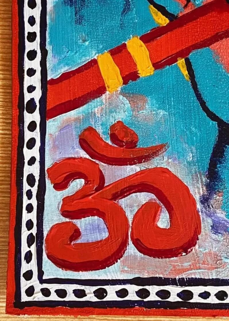 Mitch Oscar Sydney Traditional Tattoo Krishna Acrylic Painting