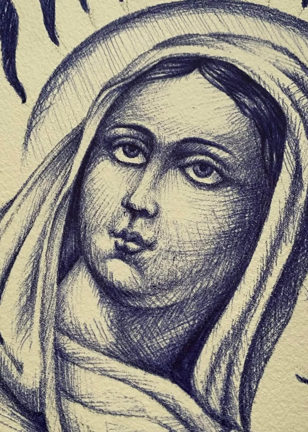 Mary Biro Pen Painting Mitch Oscar