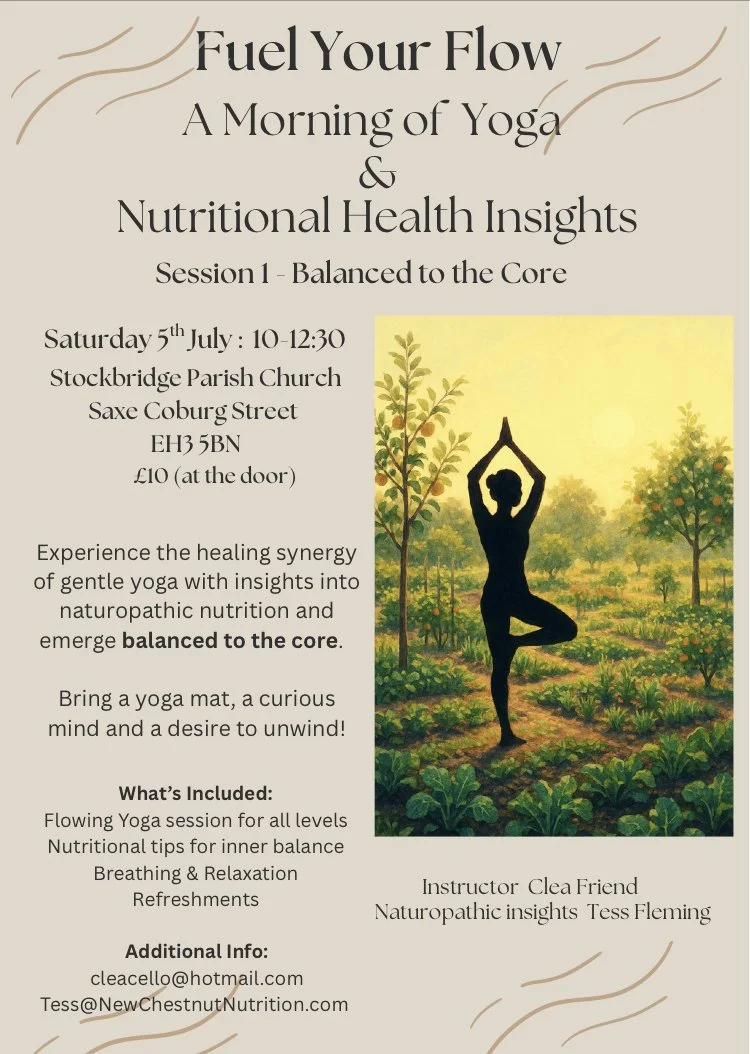 Poster for Nutrition and yoga wellbeing morning
