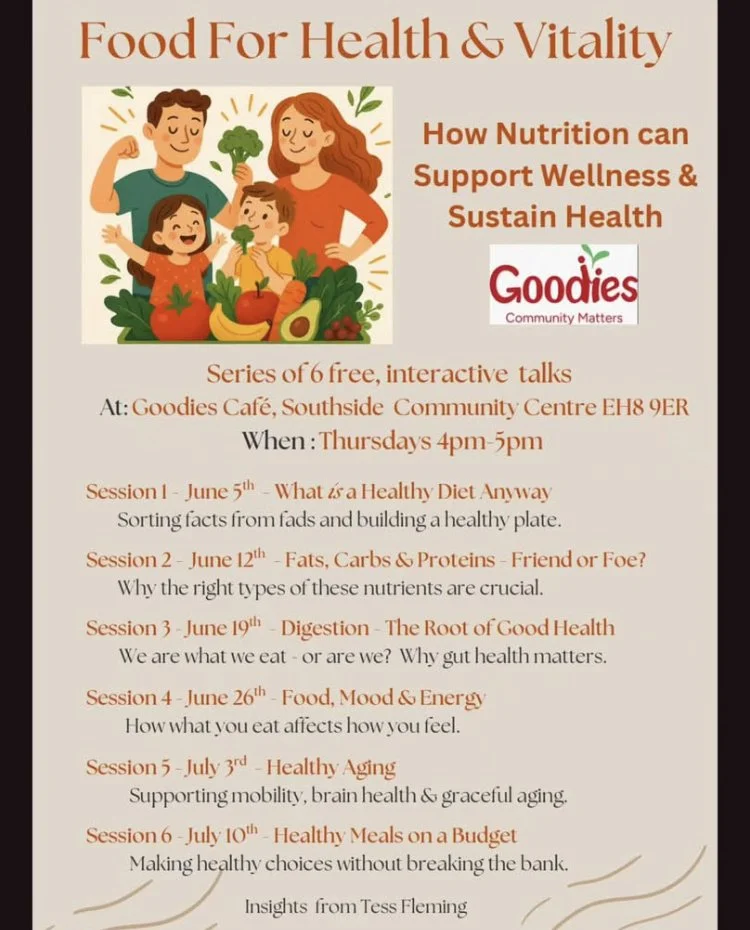 Poster for Community Health talks for Goodies Charity