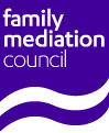 Family Mediation Council logo in purple with white text and waves