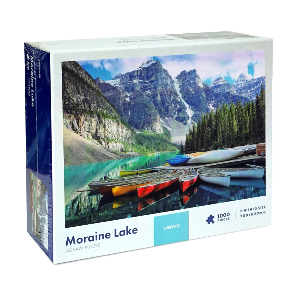 Moraine Lake with boats Jigsaw Puzzle 1000 Pieces
