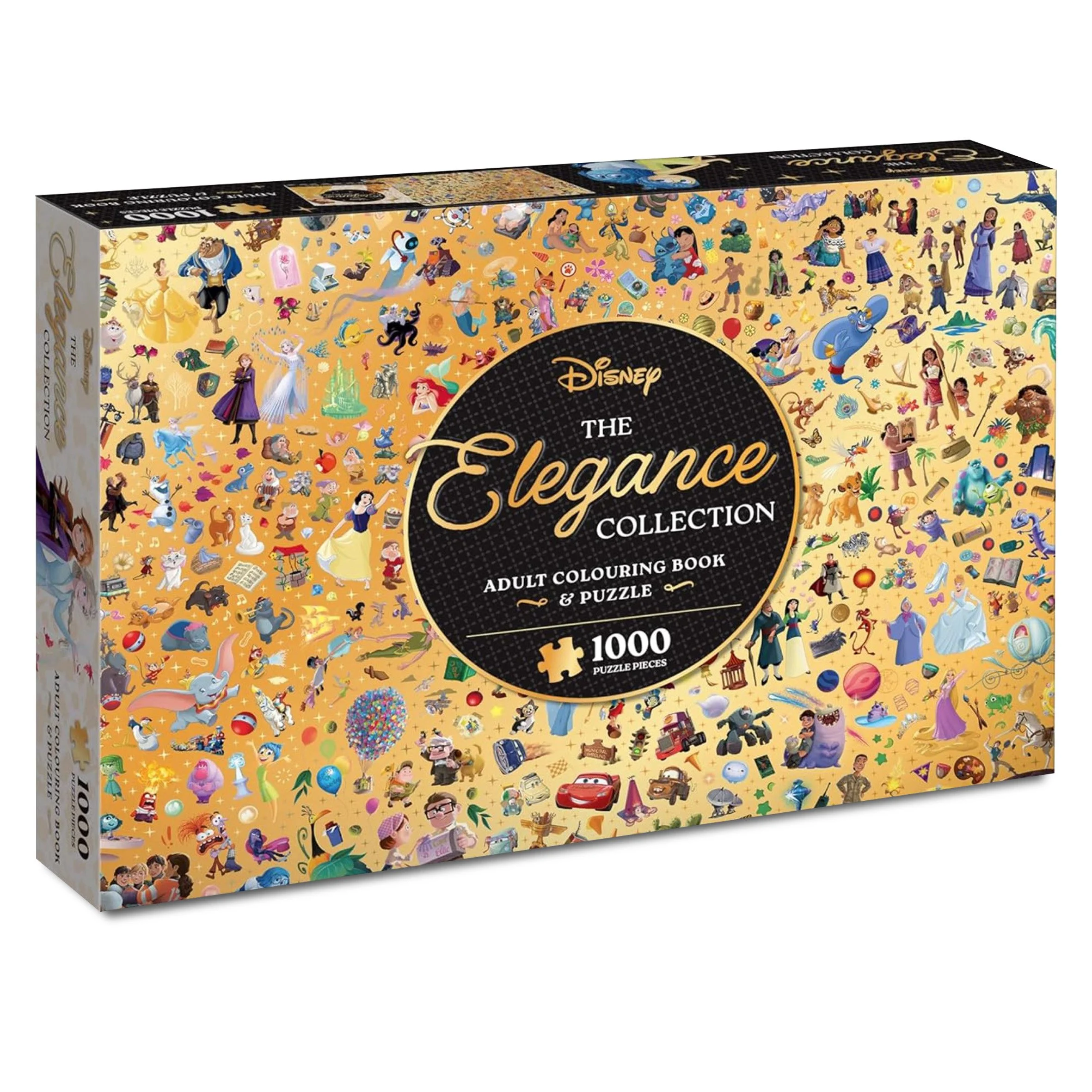 The Elegance Collection: Adult Colouring Book and Puzzle 1000 Pieces - Disney