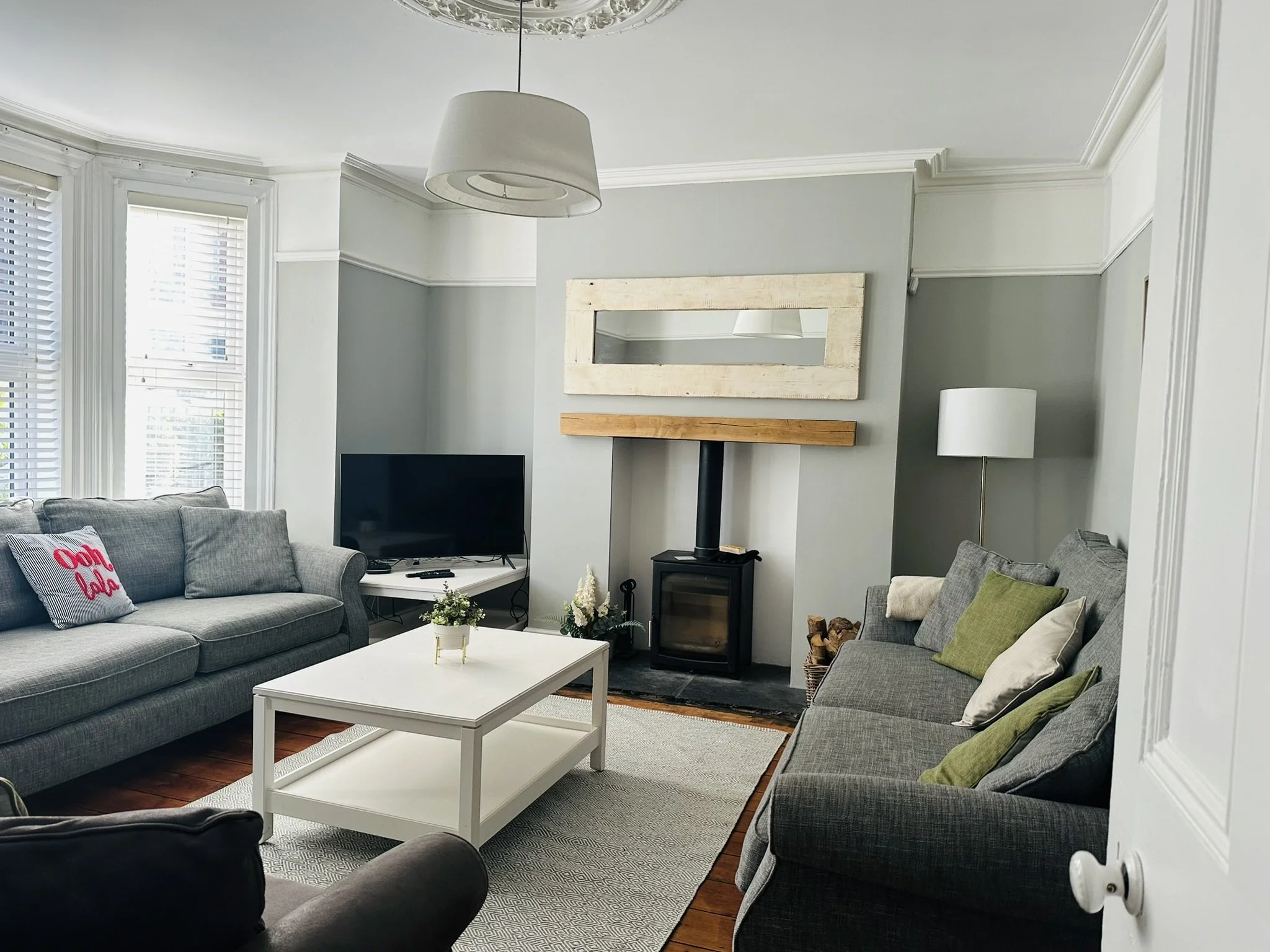 Large living room for the whole family to get away together, read a book in front of the log burner, play a game or watch a film together.